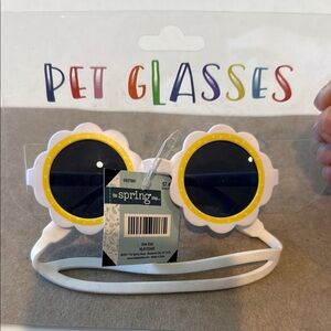 The Spring Shop Pet Glasses with Yellow and White Frame